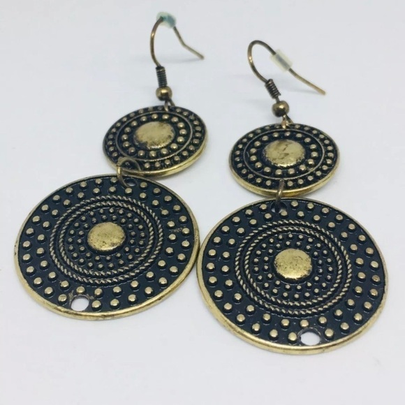 Earrings Medallion bronze earrings cosplay dangle drop - Picture 7 of 8